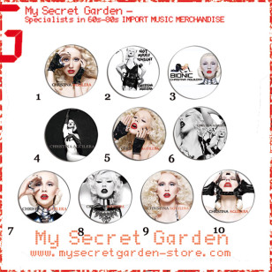 Christina Aguilera - Bionic Pinback Button Badge Set 1a or 1b( or Hair Ties / 4.4 cm Badge / Magnet / Keychain Set )